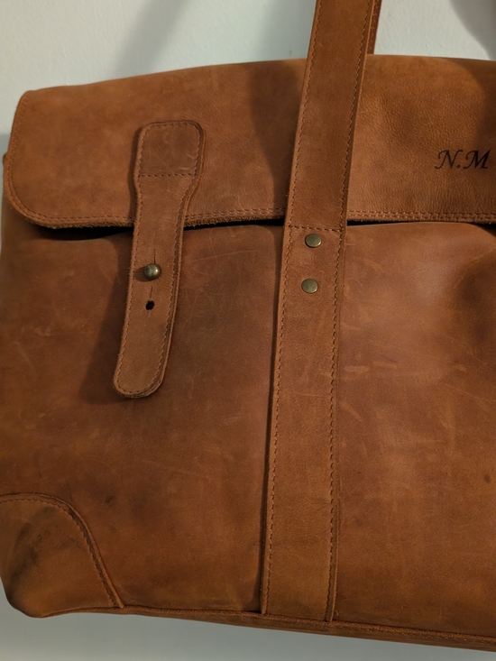 Camel / Light Brown Leather Tote Bag. Toronto Bag Collection  Classic Tan Leather Tote